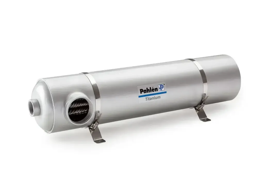 Maxi-Flo Titanium cylindriskt titanvattenfilter med bästa möjliga värmeöverföring